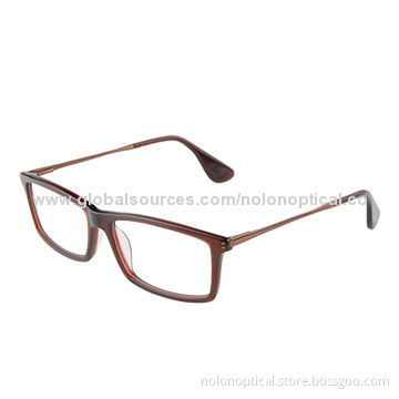 Fashion Acetate Retro Optical Frames for Unisex, with Burgundy, Logo Can be Printed